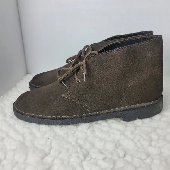 Clarks Originals Desert Boots Mens Size 11.5 Suede Brown Ankle Lace Up Boots