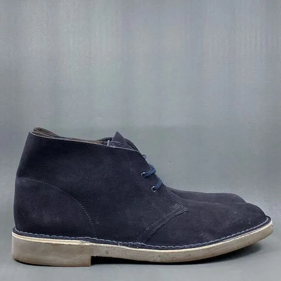 Clark’s Originals Desert Chukka Boots Daim Blue Suede Lace up boots mens size 13