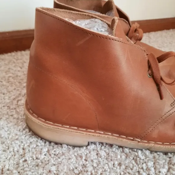 Clarks Originals Desert Chukka Boots Dark Tan Genuine Leather 26162422 Size 11