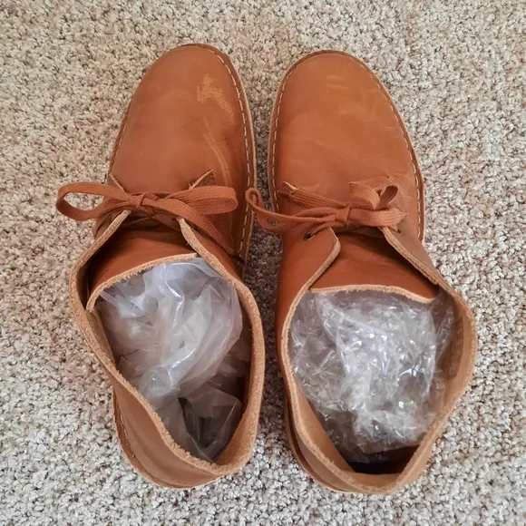 Clarks Originals Desert Chukka Boots Dark Tan Genuine Leather 26162422 Size 11