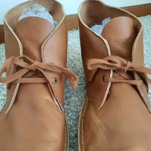Clarks Originals Desert Chukka Boots Dark Tan Genuine Leather 26162422 Size 11