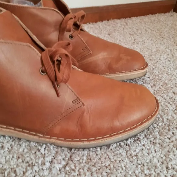 Clarks Originals Desert Chukka Boots Dark Tan Genuine Leather 26162422 Size 11