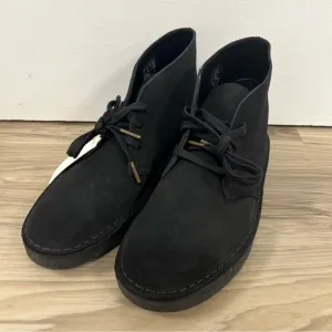 Clarks Originals Desert Coal Black Suede Boots Men’s Size 8 26154809 NWOB