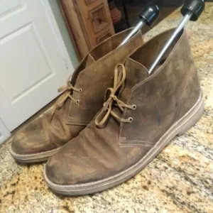 Clarks Originals Men's Chukka Desert Boots Brown Suede Leather Crepe Size 12 M
