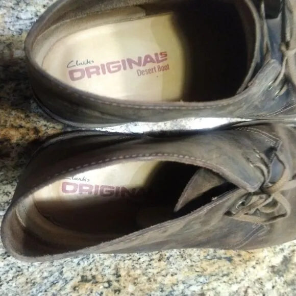 Clarks Originals Men's Chukka Desert Boots Brown Suede Leather Crepe Size 12 M