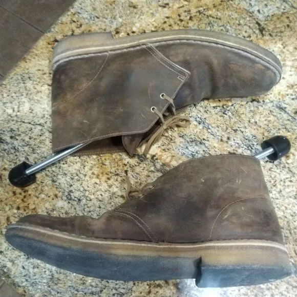 Clarks Originals Men's Chukka Desert Boots Brown Suede Leather Crepe Size 12 M