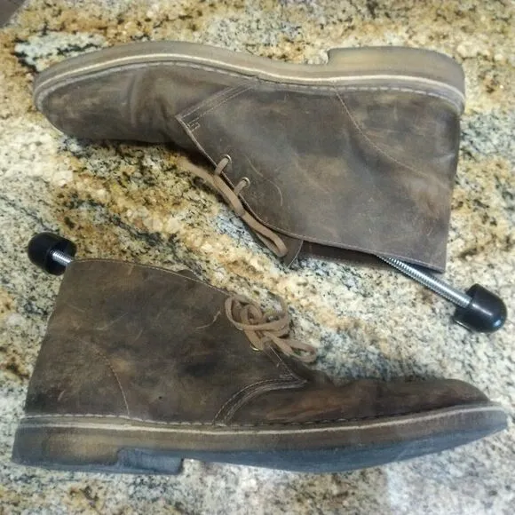 Clarks Originals Men's Chukka Desert Boots Brown Suede Leather Crepe Size 12 M
