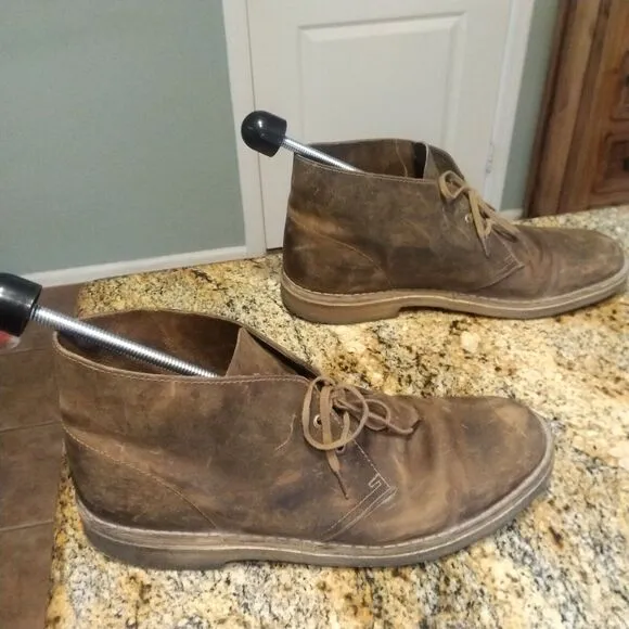 Clarks Originals Men's Chukka Desert Boots Brown Suede Leather Crepe Size 12 M