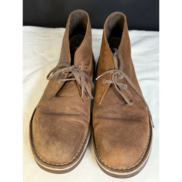 Clarks Originals Mens Size 11.5M Brown Leather Classic Desert Chukka Boots