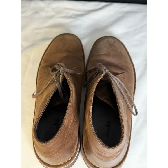 Clarks Originals Mens Size 11.5M Brown Leather Classic Desert Chukka Boots
