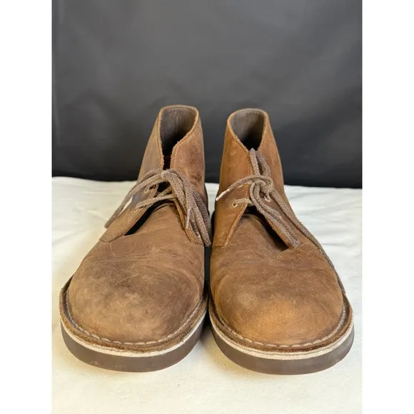 Clarks Originals Mens Size 11.5M Brown Leather Classic Desert Chukka Boots