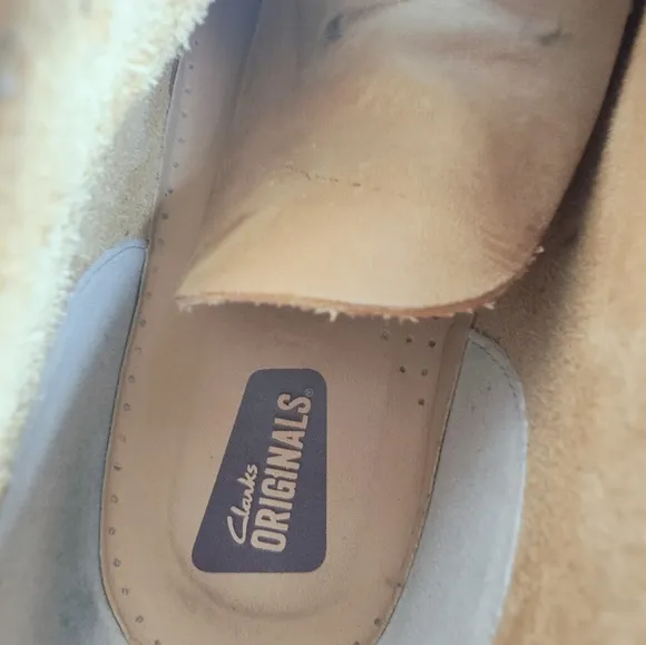 Clarks Originals Men's Tan Suede Ankle Desert Boots, Sz 12