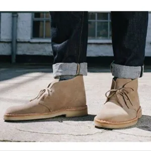 Clarks Originals Men's Tan Suede Ankle Desert Boots, Sz 12