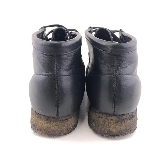 Clarks Originals Wallabee Black Leather Desert Chukka Boots 10 M