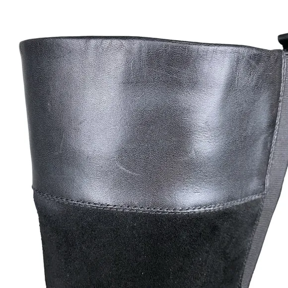 Clarks Orinoco 2 Hi Tall Knee High Black Warm Lined Leather Riding Boot Sz 7 M