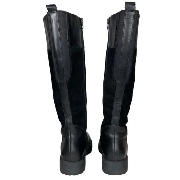 Clarks Orinoco 2 Hi Tall Knee High Black Warm Lined Leather Riding Boot Sz 7 M