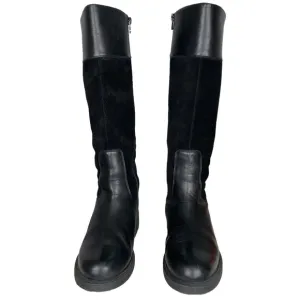 Clarks Orinoco 2 Hi Tall Knee High Black Warm Lined Leather Riding Boot Sz 7 M