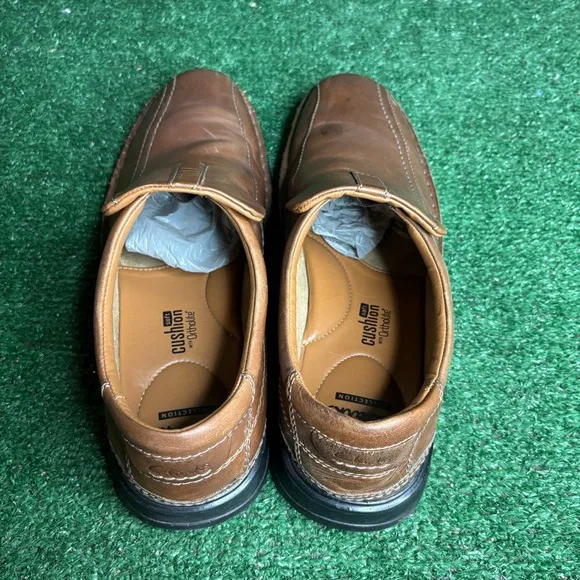 Clarks Ortholite Brown Comfort Slip On Casual Loafers Shoes Size 11.5
