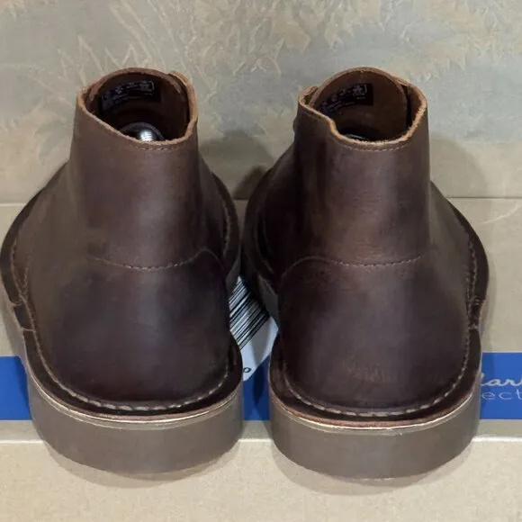 Clarks Shepton Stitch-Down Leather Desert Chukka Boots Brown 9.5 M NWB