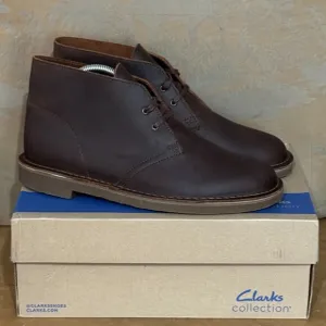 Clarks Shepton Stitch-Down Leather Desert Chukka Boots Brown 9.5 M NWB