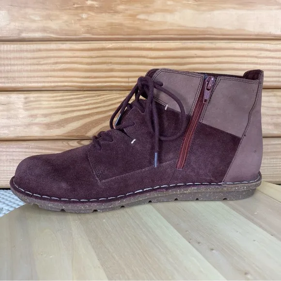 Clarks Tamitha Key Brown Leather/Suede Chukka Ankle Boots Booties Women's 9.5 US
