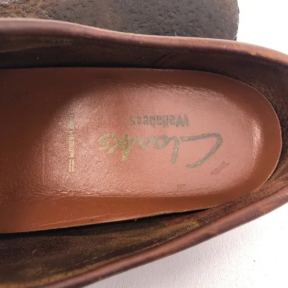 Clarks Wallabee Brown Leather Desert Chukka Boots 9.5M