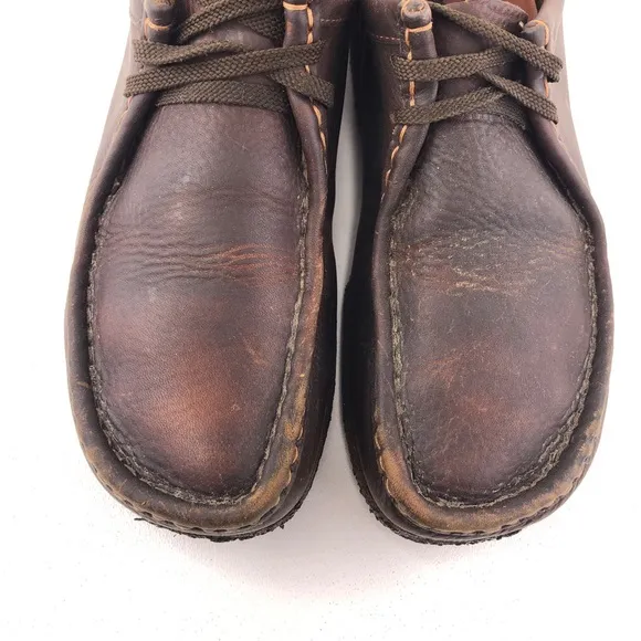 Clarks Wallabee Brown Leather Desert Chukka Boots 9.5M