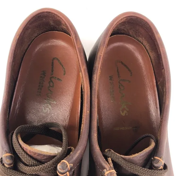 Clarks Wallabee Brown Leather Desert Chukka Boots 9.5M