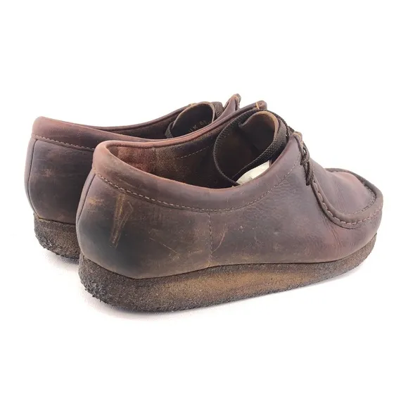 Clarks Wallabee Brown Leather Desert Chukka Boots 9.5M