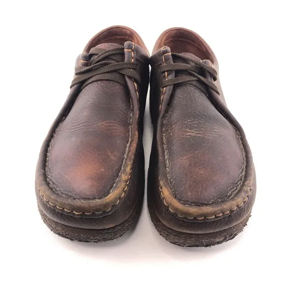 Clarks Wallabee Brown Leather Desert Chukka Boots 9.5M