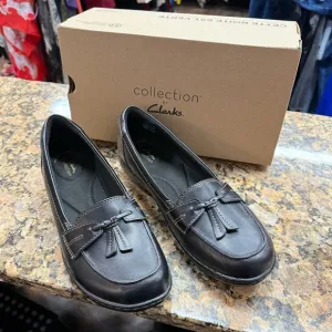Clarks Women’s Ashland Bubble, Black Slip-On Loafers, Size 9.5