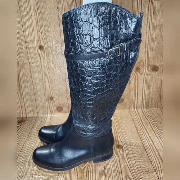 Clarks‎ Women's Tall Leather Knee High Riding Boots Size 9.5