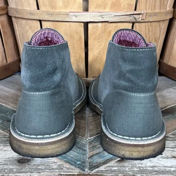 Clarks x Herschel Sage Green Suede Denim Limited Edition Desert Boots Mens 10.5