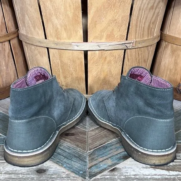 Clarks x Herschel Sage Green Suede Denim Limited Edition Desert Boots Mens 10.5