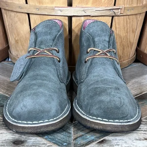 Clarks x Herschel Sage Green Suede Denim Limited Edition Desert Boots Mens 10.5
