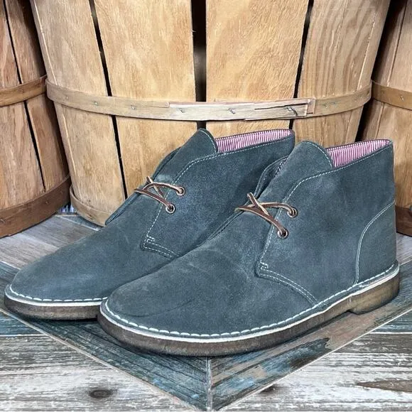 Clarks x Herschel Sage Green Suede Denim Limited Edition Desert Boots Mens 10.5