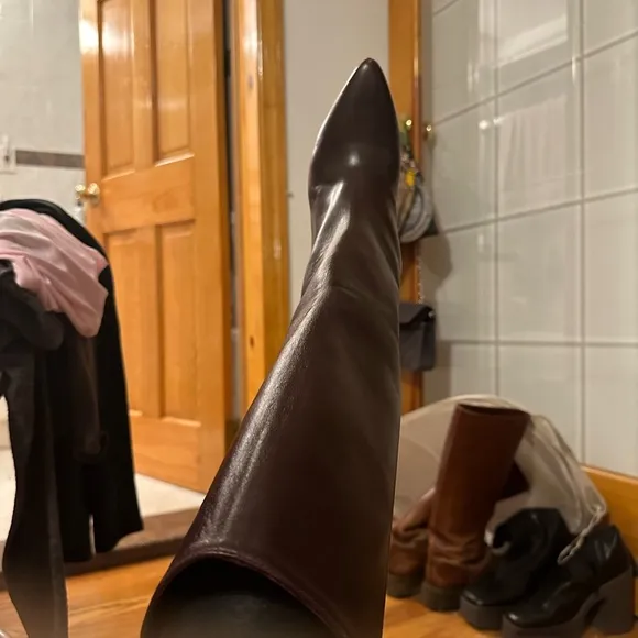 Clergerie Rare purple brown leather boots