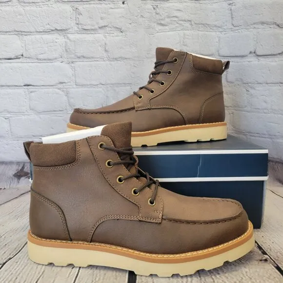 Club Room Men's Clifton Lace-Up Moc-Toe Boots