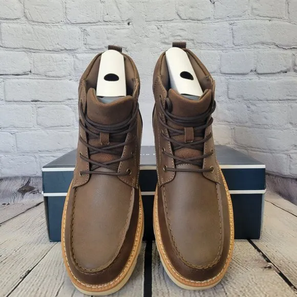 Club Room Men's Clifton Lace-Up Moc-Toe Boots