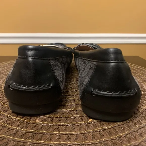 Coach A01918 Olive Slip On Loafers Black Gray Women’s Size 10 EUC