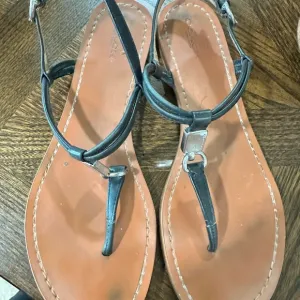Coach Black Leather Sandals