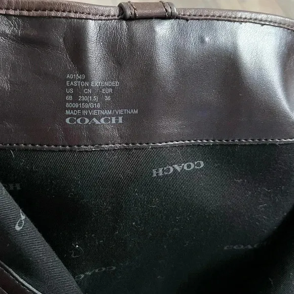 COACH Easton Riding Boots Size 6