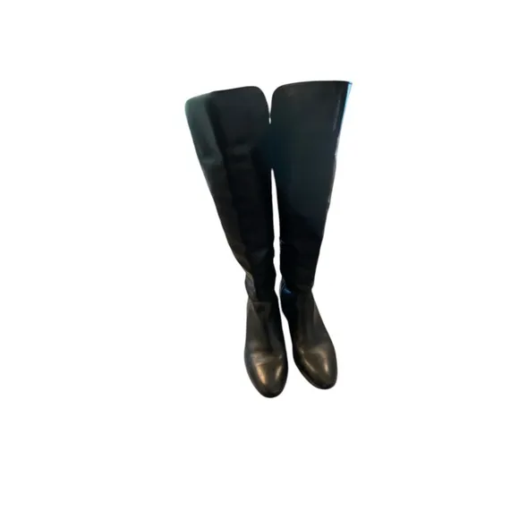 Coach Equestrian Black Leather Knee-High Boots