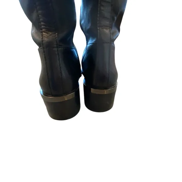 Coach Equestrian Black Leather Knee-High Boots