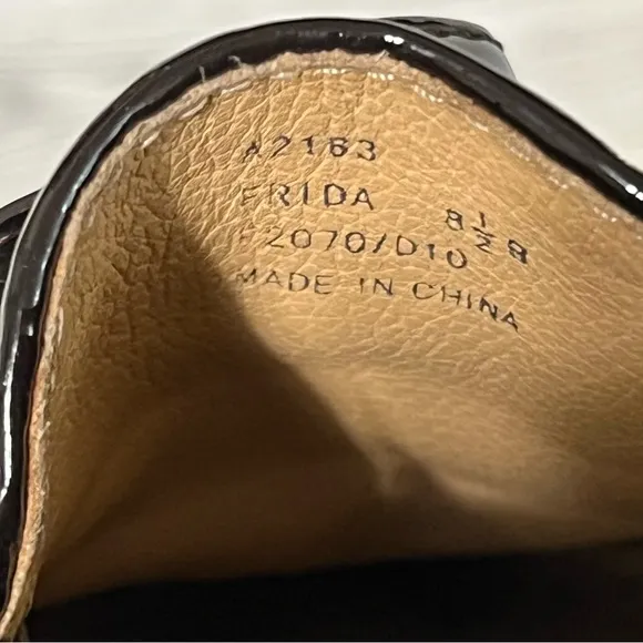 Coach FRIDA Slip on Loafers 8.5 Signature Monogram Logo Brown