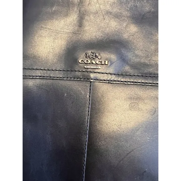 Coach Ladies Black Leather Knee-High Riding Boots W/ Zipper. Size 6.5