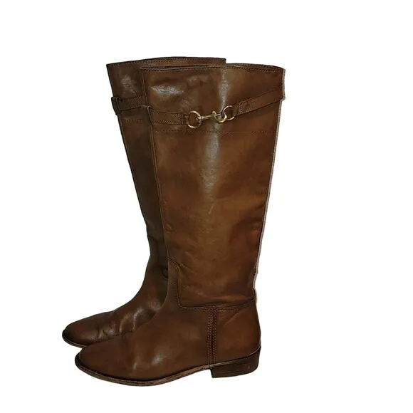 Coach Laguna Distressed Riding Boots, 11