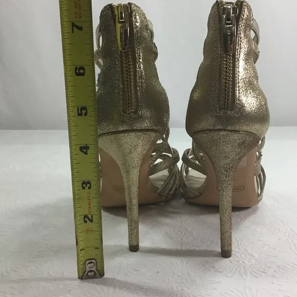 Coach Lancaster Strappy Gold Metallic Heel Sandals