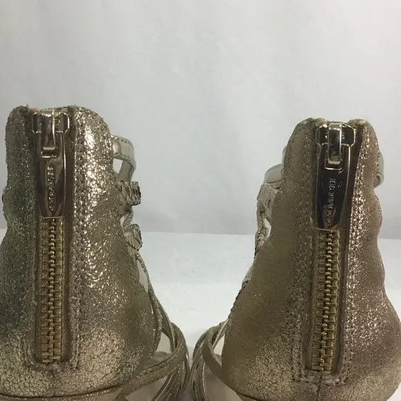 Coach Lancaster Strappy Gold Metallic Heel Sandals