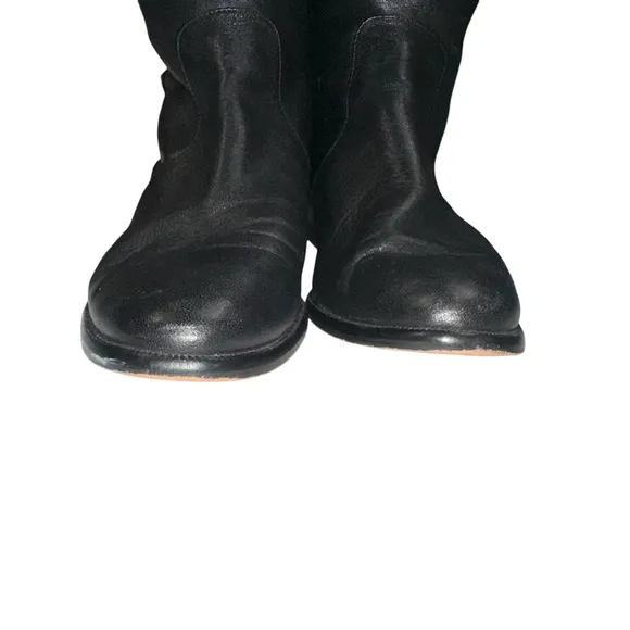 Coach Liza Black Leather Riding Boots 7